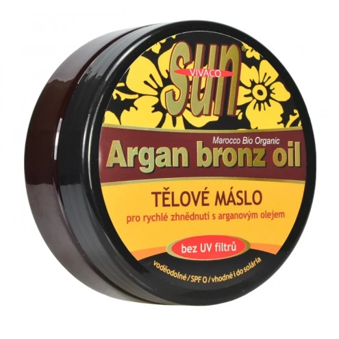 VIVACO Opalovací máslo s BIO arganovým olejem SPF 0 SUN VITAL 200 ml