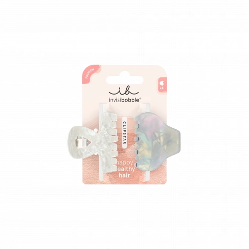 Invisibobble CLIPSTAR M Pearly Frost 2pcs