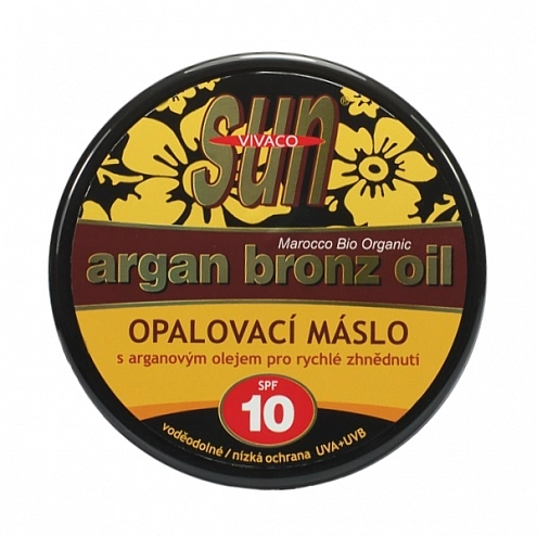 VIVCO Opalovací máslo s BIO arganovým olejem SPF 10 SUN VITAL 200 ml