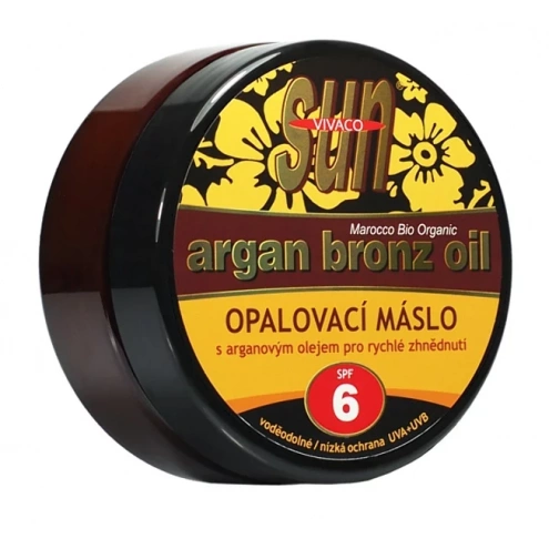 VIVACO Opalovací máslo s BIO arganovým olejem SPF 6 SUN VITAL 200 ml