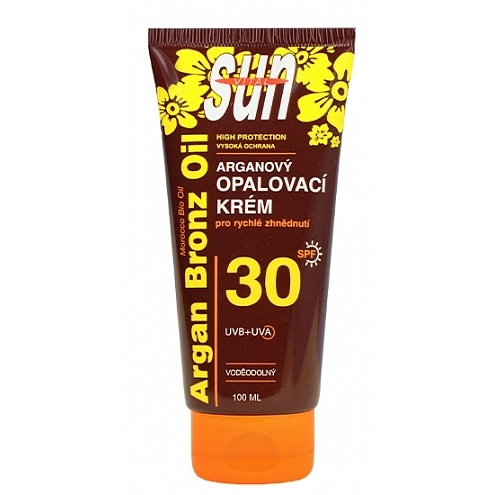 VIVACO Opalovací krém s BIO arganovým olejem SPF 30 SUN VITAL 100 ml