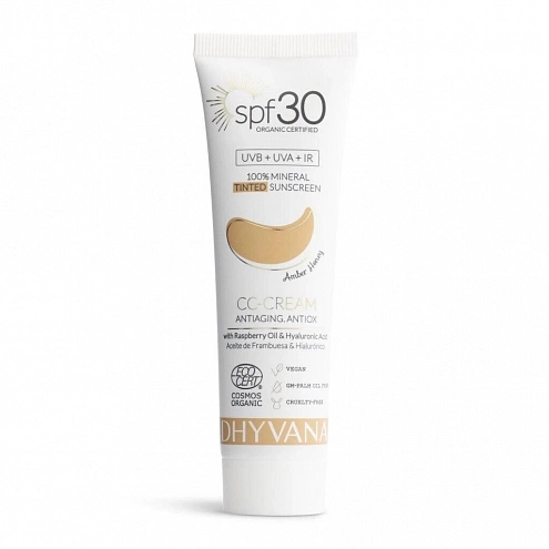 Dhyvana Natural Mineral Tinted Sunscreen SPF 30 Amber Honey 50 ml Dhyvana Natural Mineral Tinted Sunscreen SPF 30 Amber Honey 50 ml