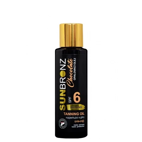 VIVACO Opalovací olej s rozjasňujícími glitry SPF 6 Chocolate SUNBRONZ 100 ml