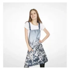Bifull Apron Decorated Blue