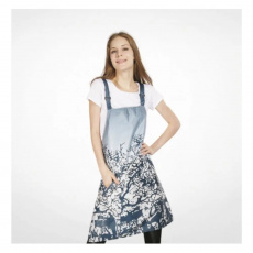 Bifull Apron Decorated Blue