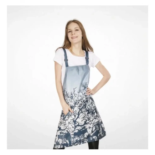 Bifull Apron Decorated Blue