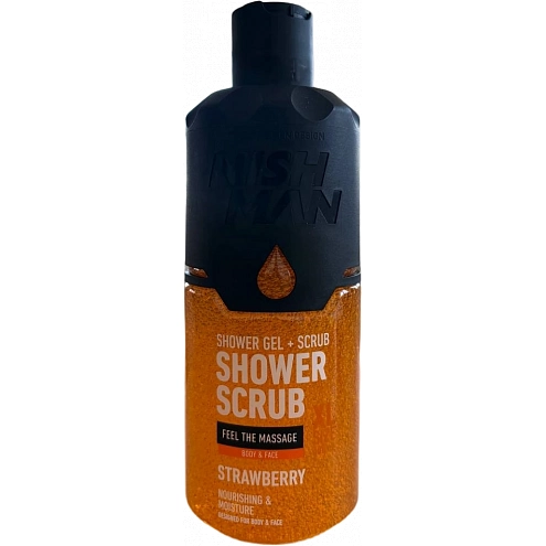 NishMan sprchový gél s peelingom Strawberry, 480 ml