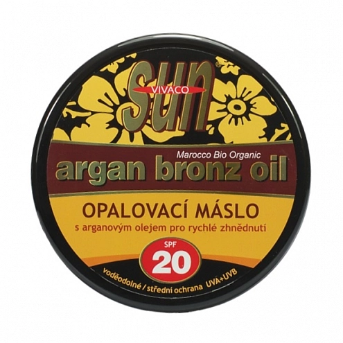 VIVACO Opalovací máslo s BIO arganovým olejem SPF 20 SUN VITAL 200 ml