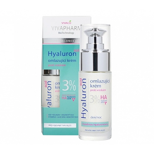 VIVACO Omlazující krém s kyselinou hyaluronovou VIVAPHARM 30 ml