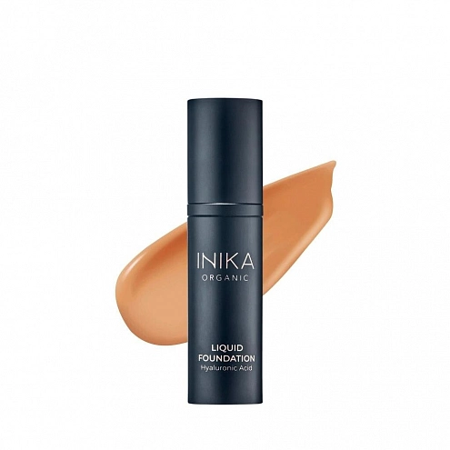 Inika Organic Liquid Foundation With Hyaluronic Acid Liquid Make-Up Honey 30 ml