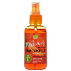 VIVACO 100% Přírodní opalovací olej s mrkvovým extraktem SPF 6 150 ml