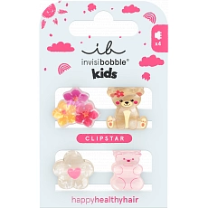 Invisibobble CLIPSTAR KIDS Bearly Bloomed 4pc