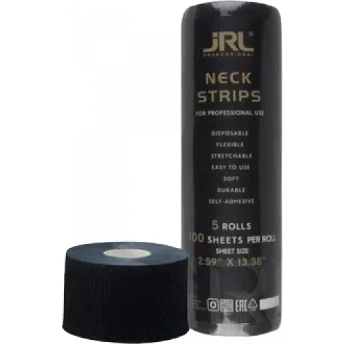 JRL Professional ochranné pásky na krk čierne 1 rolka(100ks)