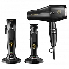 JRL Lamborghini Diamante Collection Black Clipper, Trimmer & Hair Dryer Set