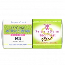 VIVACO Serpens Derm širokospektrální mast s hadím jedem 75 ml + a pleťový krém proti vráskám s hadím jedem 50 ml dárková sada