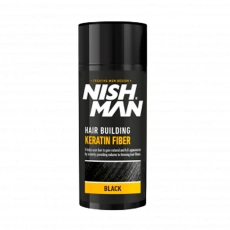 Keratínové vlákno na stavbu vlasov čierná Nishman Hair Building Keratin Fiber Black 21g