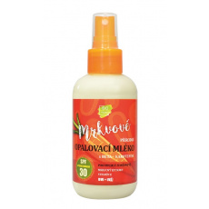 VIVACO 100% Přírodní opalovací mléko s mrkvovým extraktem SPF 30 150 ml