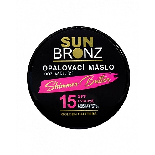 VIVACO Opalovací máslo s rozjasňujícími glitry SPF 15 SUNBRONZ 100 ml