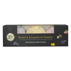 VIVACO Koupelová bomba Levandule, Měsíček, Růže BODY TIP 3 x 45 g