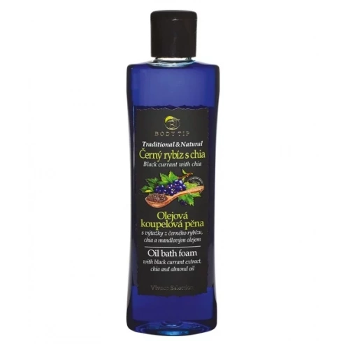 VIVACO Olejová pěna do koupele Černý rybíz s chia BODY TIP 200 ml