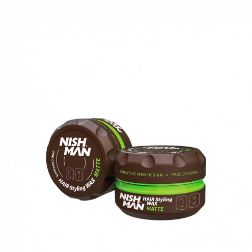 Matný vlasový vosk  Čierna vanilka Nishman 08 Matte Look 100g