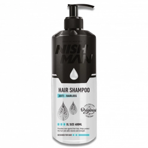 NishMan šampón proti vypadávaniu vlasov XL 480 ml