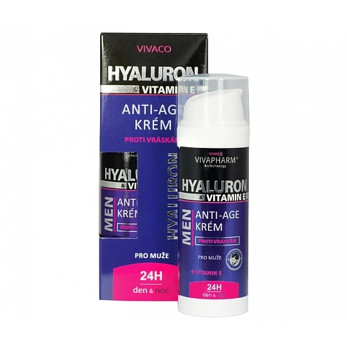 VIVACO Anti-age hydratační krém Hyaluron a Vitamin E VIVAPHARM 50 ml VIVACO Anti-age hydratační krém Hyaluron a Vitamin E VIVAPHARM 50 ml