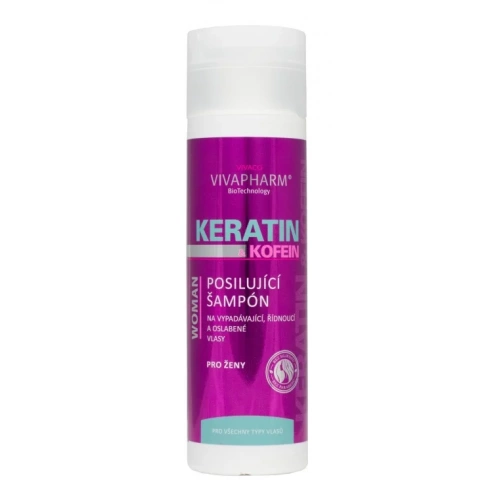 VIVACO Keratinový šampon na vlasy s kofeinem VIVAPHARM 200ml