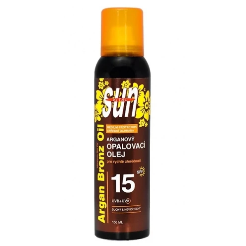 VIVACO Suchý opalovací olej s BIO arganovým olejem SPF 15 SUN VITAL 150 ml