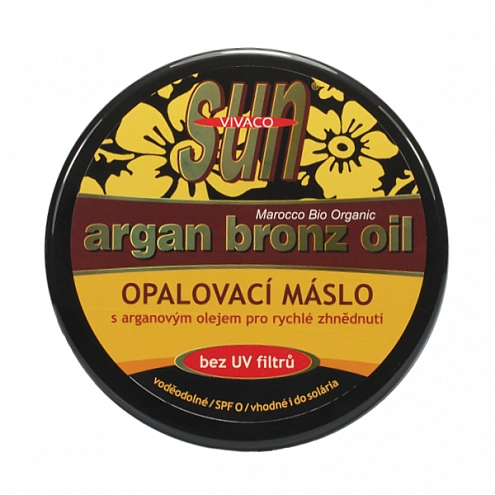 VIVACO Opalovací máslo s BIO arganovým olejem SPF 0 SUN VITAL 200 ml