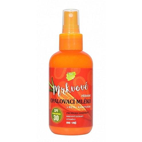 VIVACO 100% Přírodní opalovací mléko s mrkvovým extraktem SPF 30 150 ml VIVACO 100% Přírodní opalovací mléko s mrkvovým extraktem SPF 30 150 ml