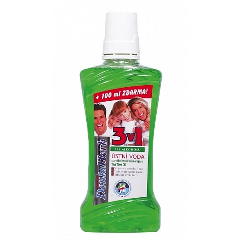 Ústní voda Fresh Mint & Tea Tree Oil DENTA HERB 400 ml + 100 ml ZDARMA