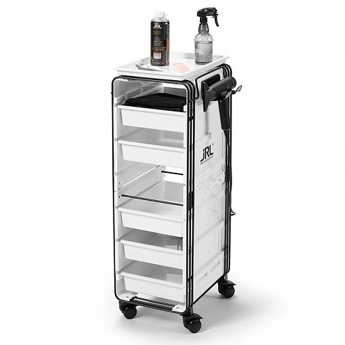 JRL Barber Trolley White