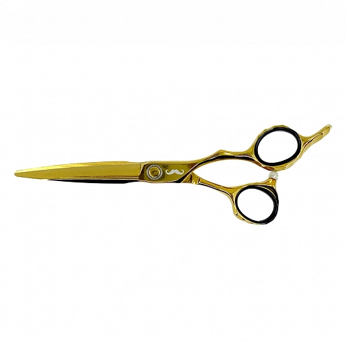 MR. MUSTACHE Engrave Gold Hairdressing Scissors 6.0"