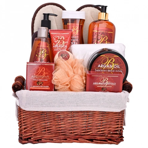 VIVACO Luxusní dárkový koš kosmetiky s arganovým olejem