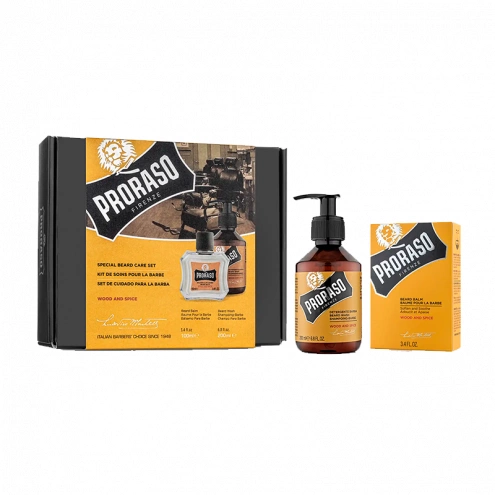 Darčekový set balzam a šampón na bradu Proraso Wood and Spice