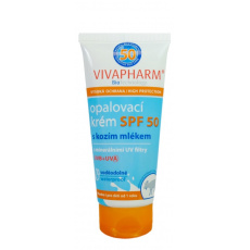 VIVACO Opalovací krém SPF 50 s kozím mlékem VIVAPHARM 100 ml