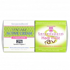 VIVACO Serpens Derm širokospektrální mast s hadím jedem 75 ml + a pleťový krém proti vráskám s hadím jedem 50 ml dárková sada