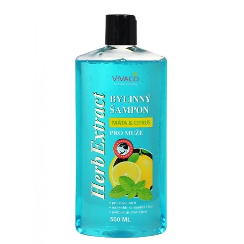 VIVACO Šampon pro muže Máta a citrus HERB EXTRACT 500 ml