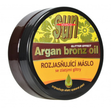 VIVACO Rozjasňující máslo po opalování s BIO arganovým olejem a zlatými glitry SUN VIVACO 200 ml