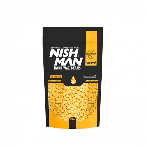 NishMan depilačný vosk v perlách Natural 500g