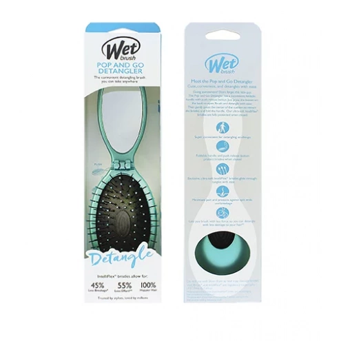 Wet Brush Pop And Go Detangler Metallic Teal Wet Brush Pop And Go Detangler Metallic Teal