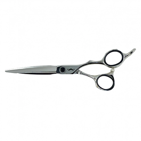 MR. MUSTACHE Engrave Silver Hairdressing Scissors 6.0"