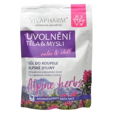 VIVACO Sůl do koupele Alpské byliny UVOLNĚNÍ TĚLA a MYSLI 1000 g