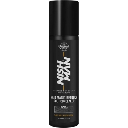 NishMan sprej na okamžité zakrytie šedín, čierny Magic Retouch 100ml
