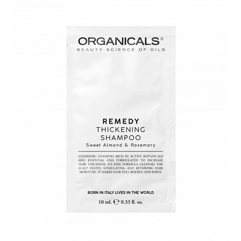 Organicals REMEDY Thickening Shampoo Sweet Almond & Rosemary 10 ml Organicals REMEDY Thickening Shampoo Sweet Almond & Rosemary 10 ml