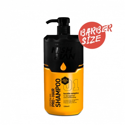 NishMan šampón na vlasy s keratínom 01 Pro-Hair 1250ml