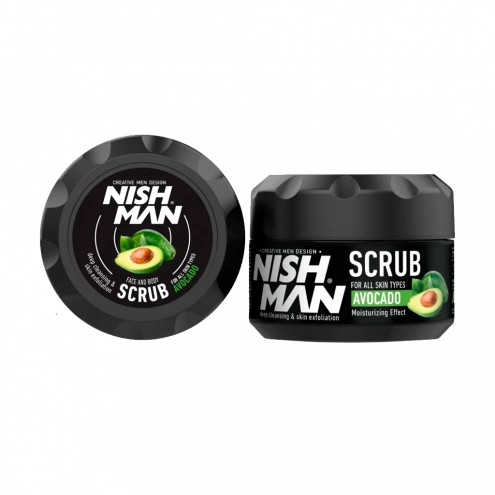 NishMan čistiaci peeling na tvár a telo Avocado 300ml